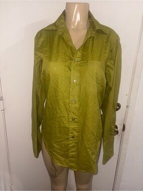 Vintage Women’s Kent Collection By Arrow Green Button Down Shirt Size Large